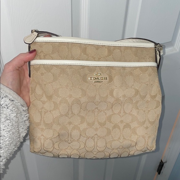 Coach Handbags - Coach Signature File Crossbody Bag